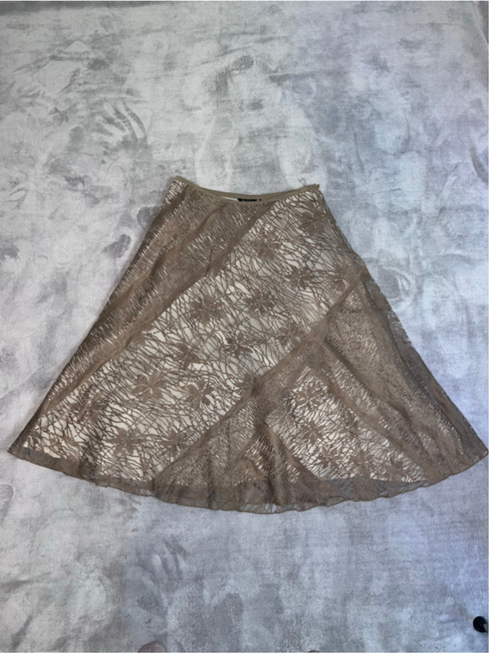 Women's Nie + Zoe Brown Beige A-Line Maxi Skirt Size 8 - Picture 10 of 10